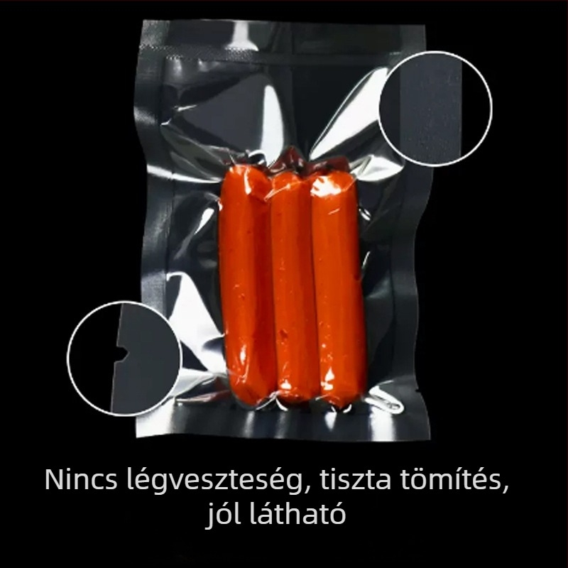 Poliészter vákuumtasakok, átlátszó műanyag tasakok a frissesség megőrzéséért, zárható élelmiszer-csomagolás száraz árukhoz és főtt ételekhez