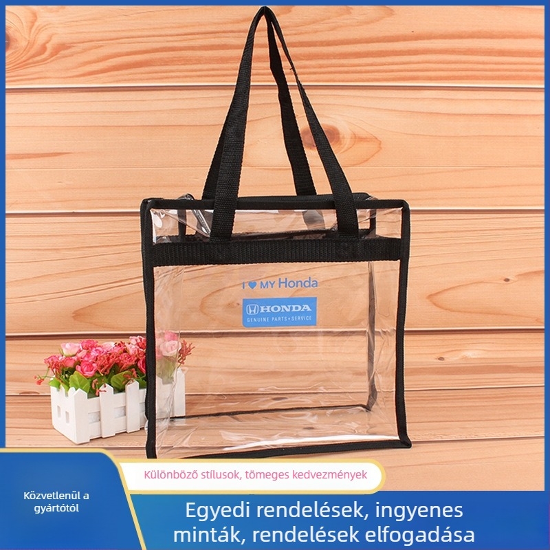 Átlátszó PVC táska cipzárral, EVA belső, kozmetikumok és higiéniai termékek számára, logóval testre szabható