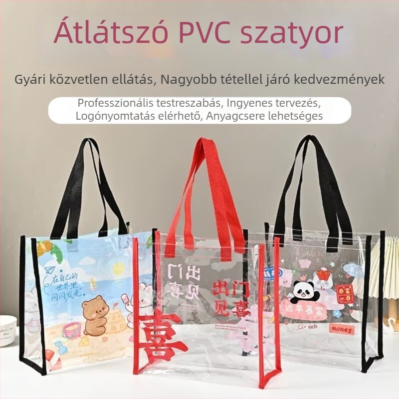 Személyre szabott PVC táska, átlátszó műanyag kézitáska, 3D TPU ajándéktáska, irizáló puha csomagolás