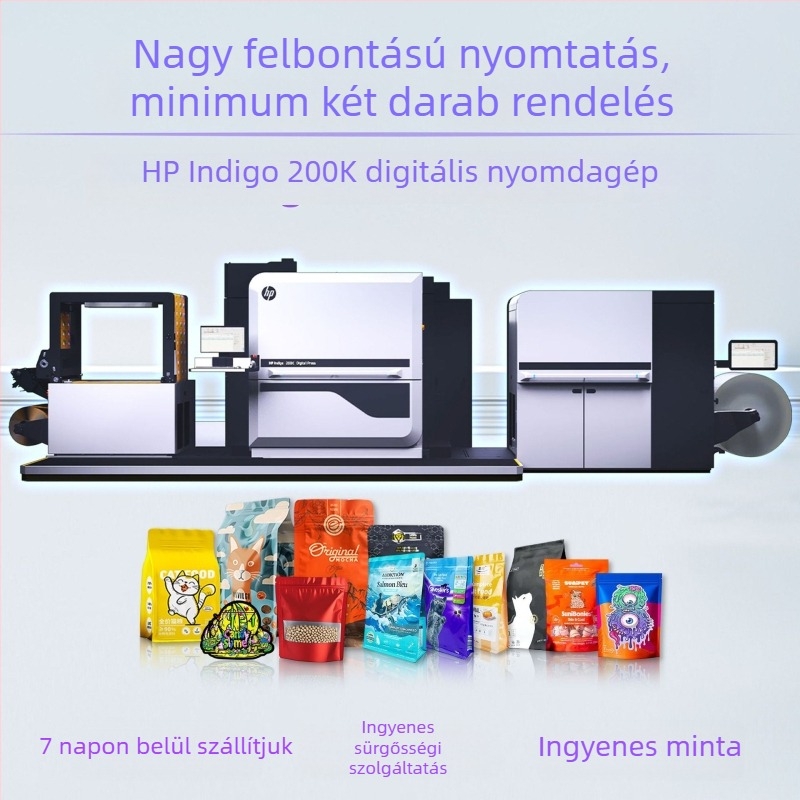Személyre szabott vákuumzárt állateledeles zacskók, kutya- és macskák számára, nyolcszögletű zárás