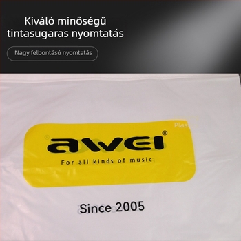 Logóval ellátott személyre szabott műanyag tote táskák, megerősített fogantyúkkal, dupla rétegű, masszív ajándéktáskák ruhák csomagolásához