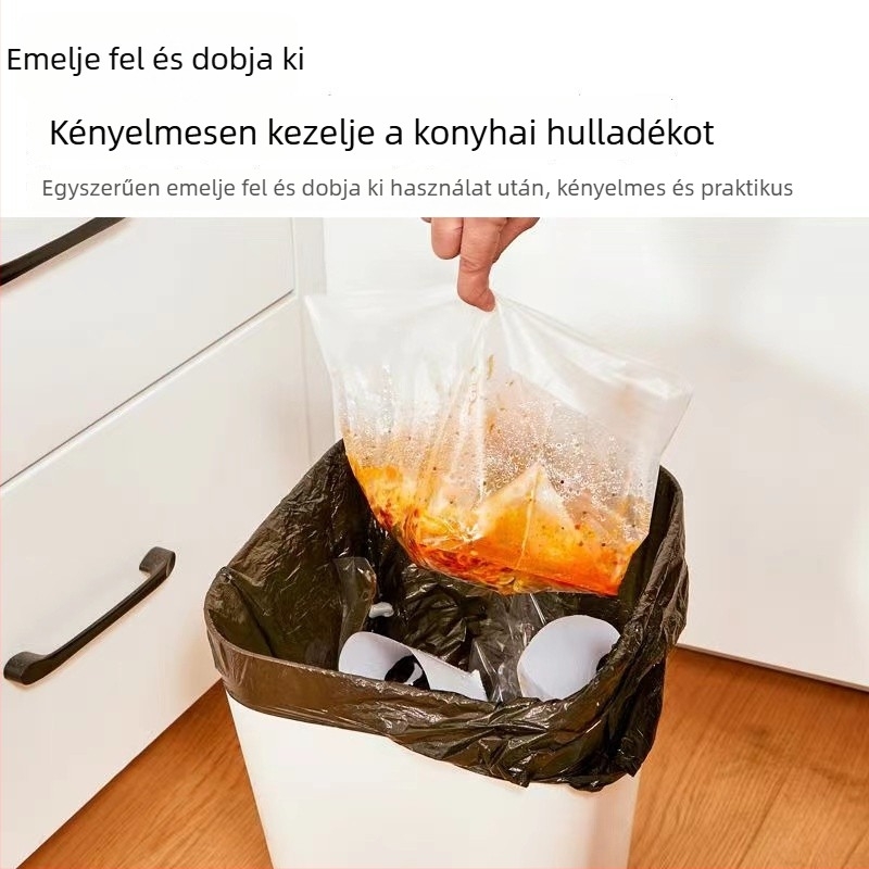 Perforált leeresztő zacskók konyhai hulladékhoz és maradék ételek szűrésére (rizs, tea) – egyszer használatos műanyag zacskók