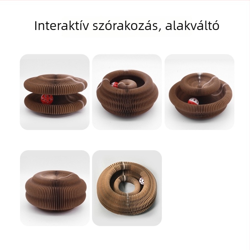 Akkord stílusú macska kaparódeszka, kopásálló, nem hullik szálat, hullámkartonból készült játék