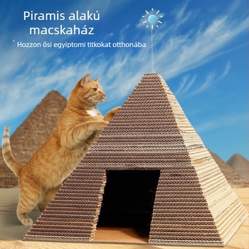 Új háromdimenziós piramiskatyaágy és karmoló játék