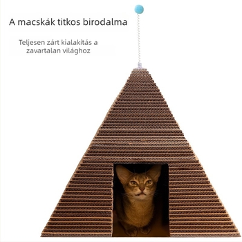 Új háromdimenziós piramiskatyaágy és karmoló játék