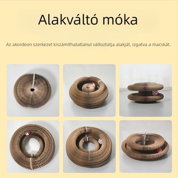 Macska karmoló tábla haranggal, hullámkartonból készült mászókeret, kopásálló macskafészek, testre szabható