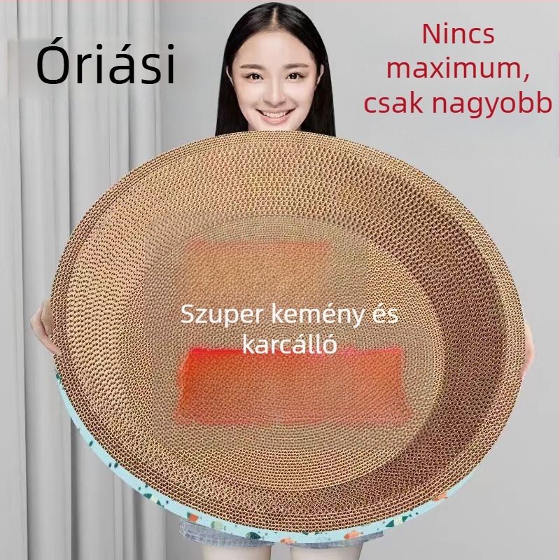 Macska tál, kaparódeszka, macskaágy, macska játékok és kellékek, macska karmoló deszka, hullámkartonból készült kaparó