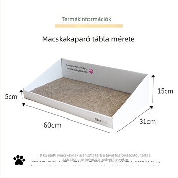Hullámos papírból készült macska karmoló tábla, macska kanapé és mancsos párna, nagy macskáknak