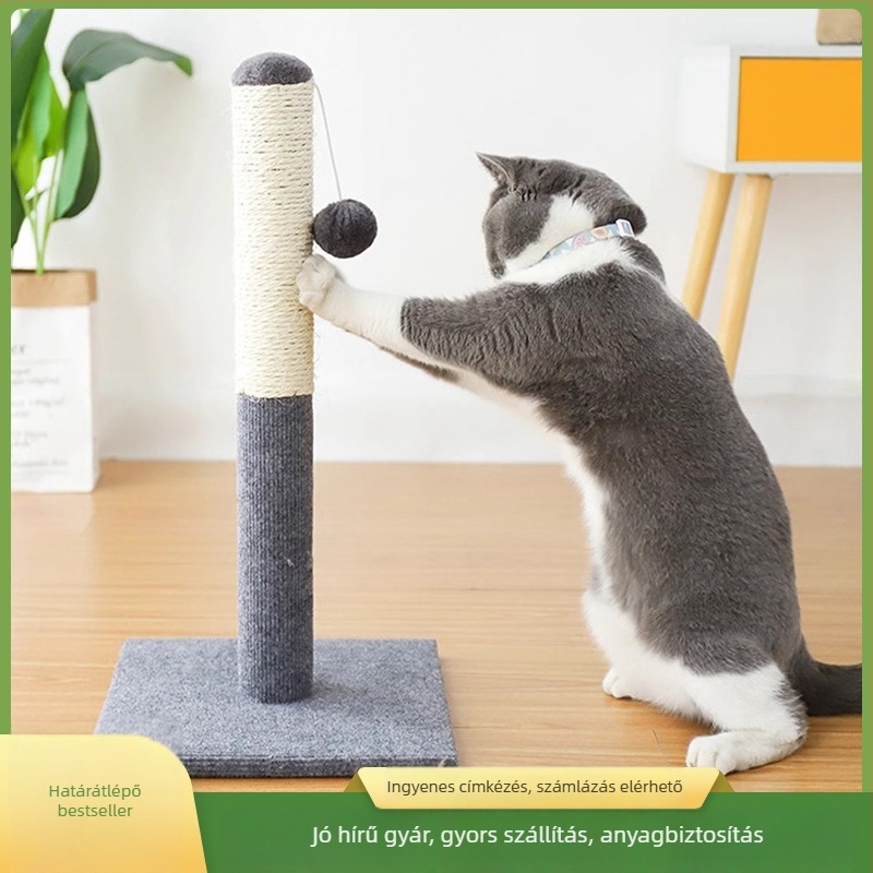 Verticalis sisal macska karmoló tábla, kopásálló és levehető, egyszerű karmoló oszlop