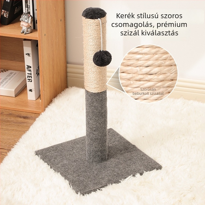 Verticalis sisal macska karmoló tábla, kopásálló és levehető, egyszerű karmoló oszlop