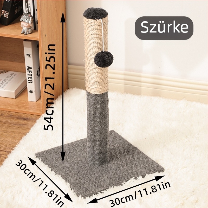 Verticalis sisal macska karmoló tábla, kopásálló és levehető, egyszerű karmoló oszlop