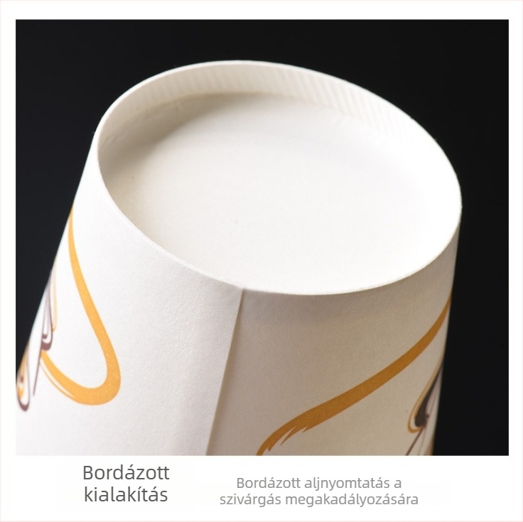 Eladobható bevont papír kávés pohár, 201–300 ml, forró italokhoz, mikrohullámú sütőben használható