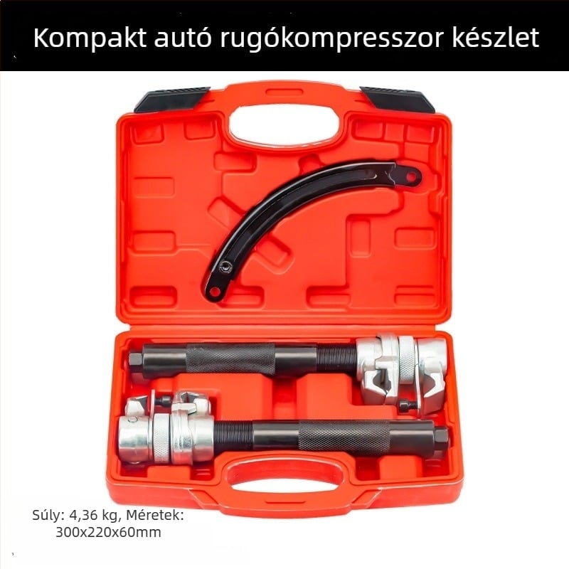 Karom típusú rugóösszehúzó lengéscsillapítóhoz, spirális rugók demontázsára és beépítésére, autójavító szerszám