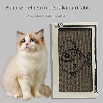 Falihoz szerelhető macska karmázó tábla hullámoskartonból
