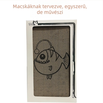 Falihoz szerelhető macska karmázó tábla hullámoskartonból