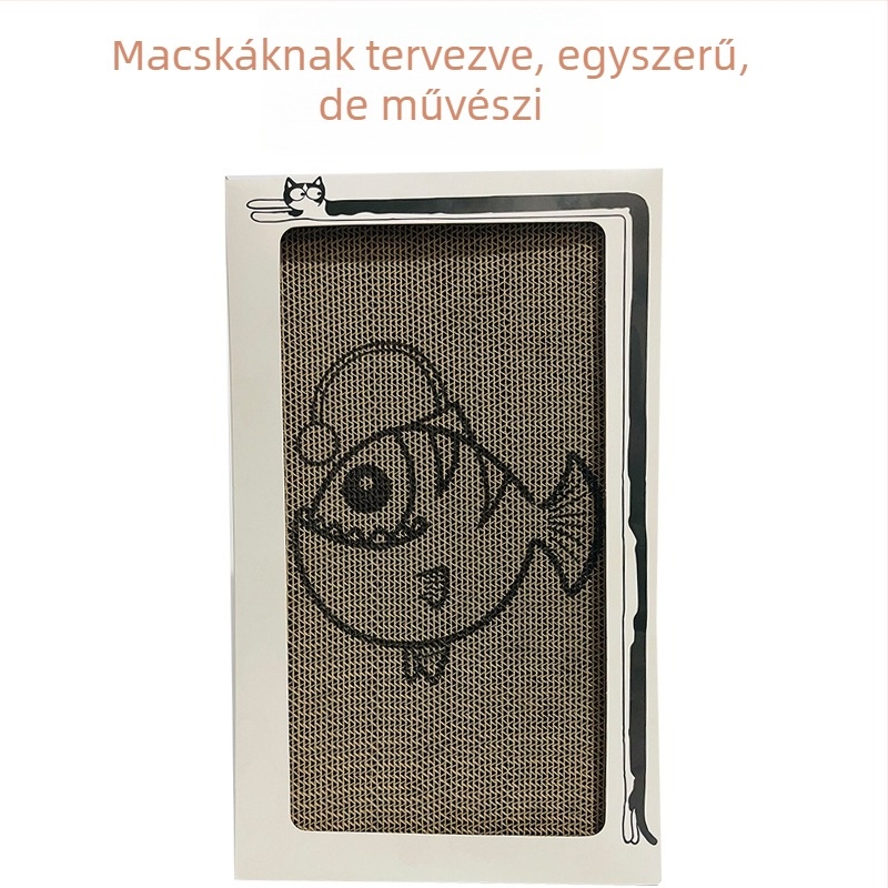 Falihoz szerelhető macska karmázó tábla hullámoskartonból