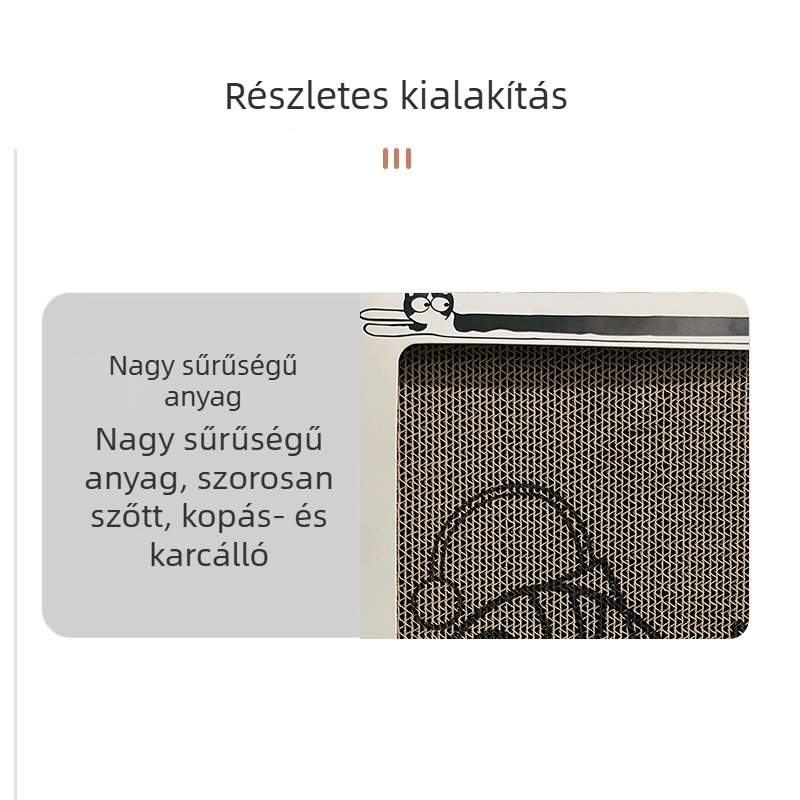 Falihoz szerelhető macska karmázó tábla hullámoskartonból