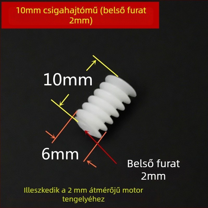 0,5 modulú csavarfogaskerék motor kimeneti tengelyéhez, spirális mikro csavarfogaskerék, játékokhoz való kiegészítő