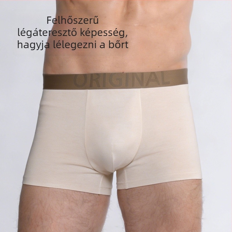 Férfi pamut boxer briefek, 80 szálas színes pamutból, antibakteriális ágyéki rész pamutból, elasztikus derék, nagy méret