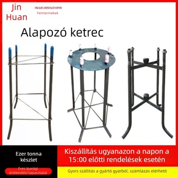 Körkörös keretes utcai lámpákhoz tervezett speciális beépített alkatrészek: rögzítő csavarok, keretcsavarok, hegesztett hajlított oszlopok és formatervezett csavarok