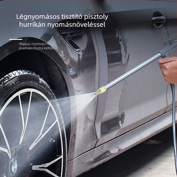 Pneumatikus tisztítópisztoly, állítható levegőnyomással, nagynyomású permetező autómosáshoz
