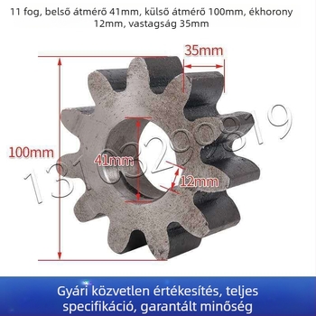 Cementmixer fogaskerék 10/11 foggal, dob, kis kör alakú tartály, ötvözet acél