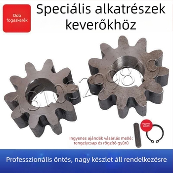 Cementmixer fogaskerék 10/11 foggal, dob, kis kör alakú tartály, ötvözet acél