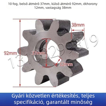 Cementmixer fogaskerék 10/11 foggal, dob, kis kör alakú tartály, ötvözet acél