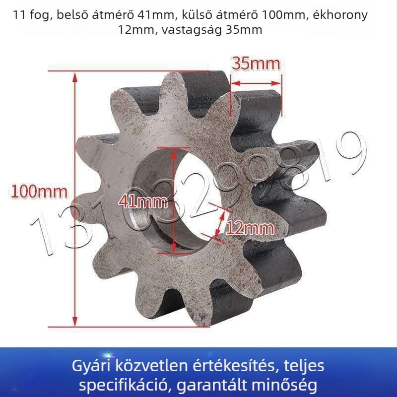 Cementmixer fogaskerék 10/11 foggal, dob, kis kör alakú tartály, ötvözet acél