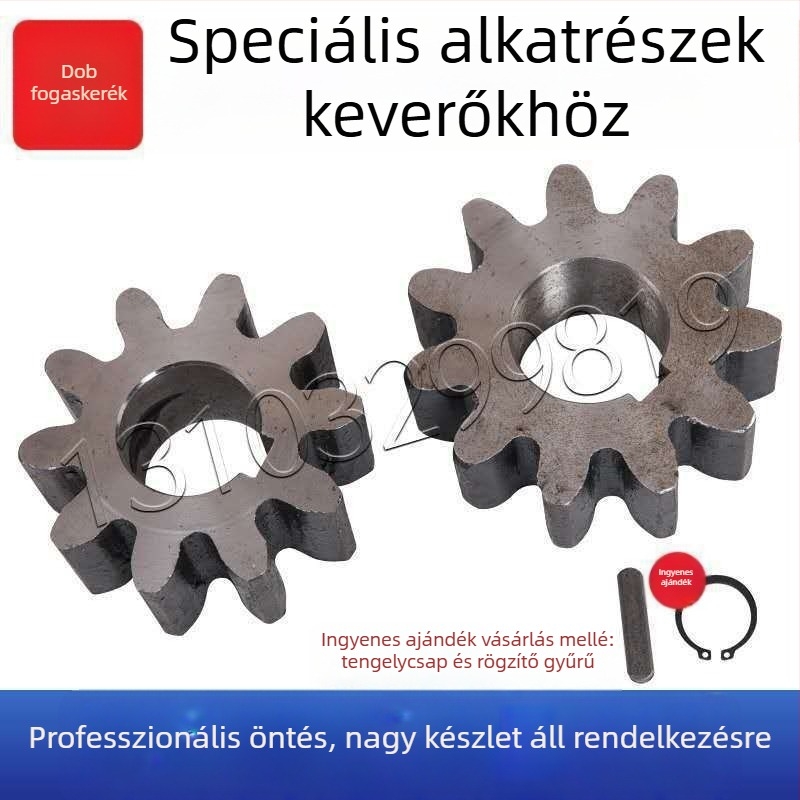 Cementmixer fogaskerék 10/11 foggal, dob, kis kör alakú tartály, ötvözet acél