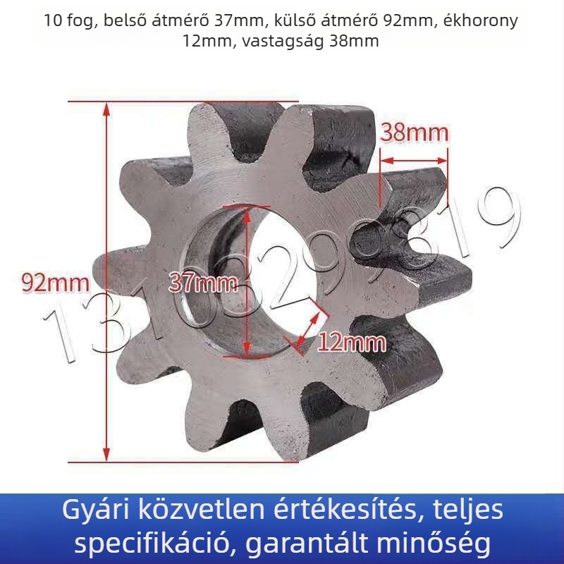 Cementmixer fogaskerék 10/11 foggal, dob, kis kör alakú tartály, ötvözet acél