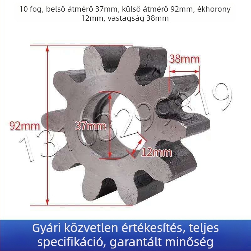Cementmixer fogaskerék 10/11 foggal, dob, kis kör alakú tartály, ötvözet acél