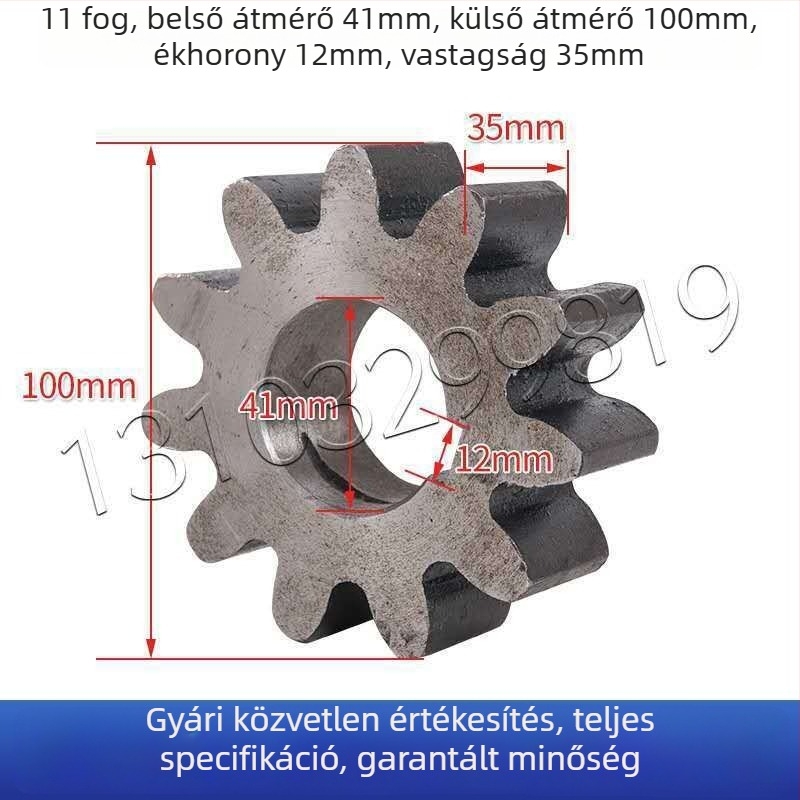 Cementmixer fogaskerék 10/11 foggal, dob, kis kör alakú tartály, ötvözet acél