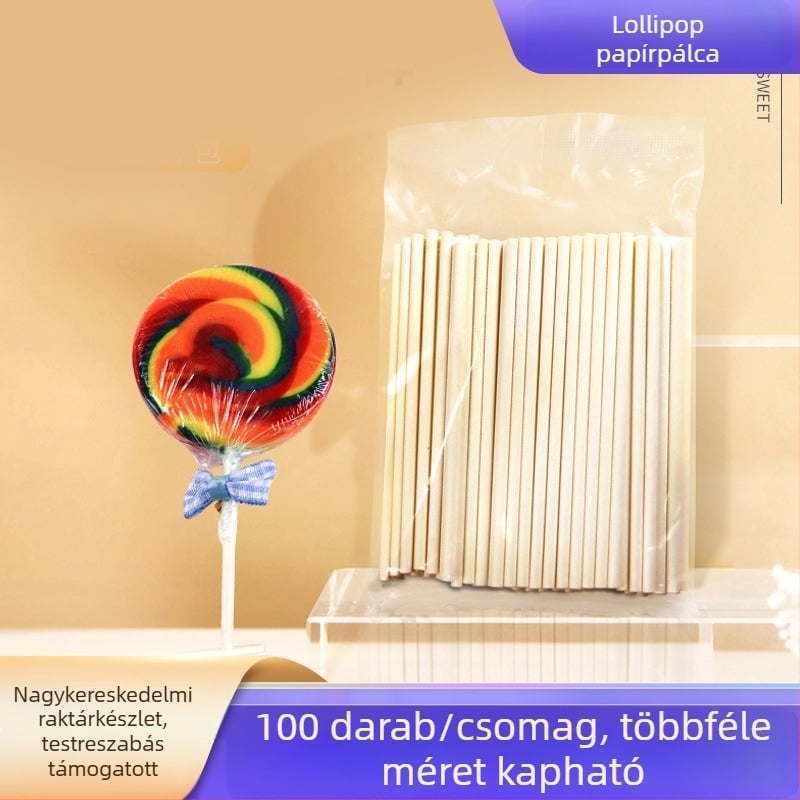 Meirui Fehér Szilárd Papírrudak Nyalókához