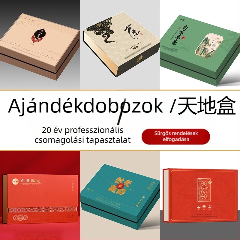 Testreszabott csomagoló doboz tea- és kozmetikai termékekhez, ajándékdoboz két részes fedéllel, emlékdoboz, nagykereskedelem