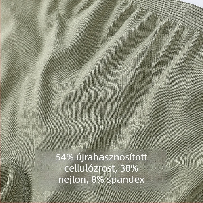 Plusz méretű férfi varrat nélküli boxeralsó, laza szabású, vékony, lélegző, regenerált cellulóz szálakból