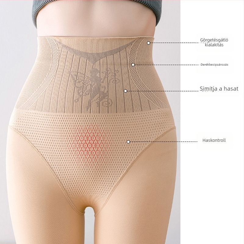 Téli béléses leggings, magas derekú, fenékformázó hatással, virágos angyali motívummal
