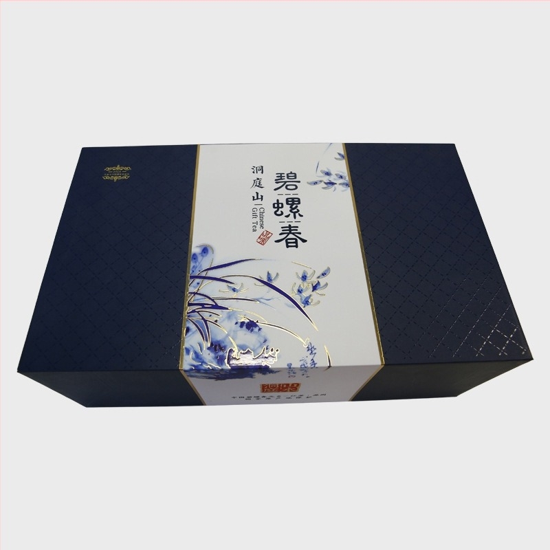 Biluochun teafüzér papírdoboz fémtartállyal – prémium ajándékdoboza teához 250 g/500 g