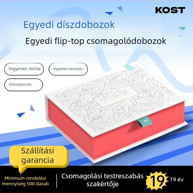 Személyre szabható könyv alakú ajándékdoboza teához és kozmetikumokhoz logónyomtatással