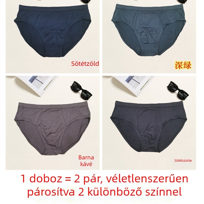 Chuangyano férfi modal alsó 84163 egyszínű, puha és lélegző, 2 darabos csomag