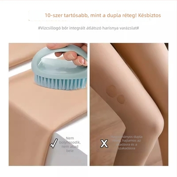 Női fekete harisnya nude hatású, őszi-téli modell, fleece-béléssel, vastag és meleg