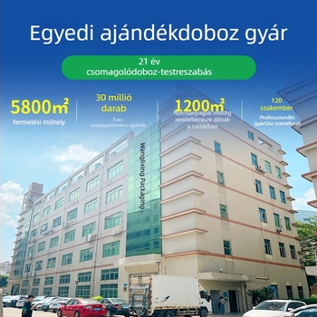 Új kínai stílusú dupla ajtós teás ajándékdoboz, egyedi dombornyomott papírral és arany bélyegzéssel