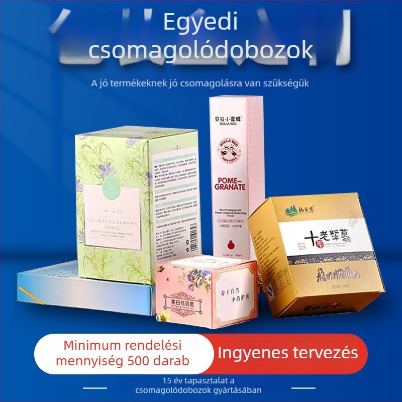 Egyedi színes csomagoló doboz, kis tételben, logóval, üres ajándékdoboz gyümölcstea és kozmetikumok számára
