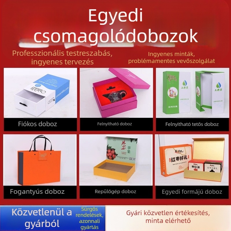 Termékcsomagolási dobozok, személyre szabott színes dobozok gyümölcsökhöz, teához és alkoholfogyasztáshoz, luxus újévi ajándékdobozok