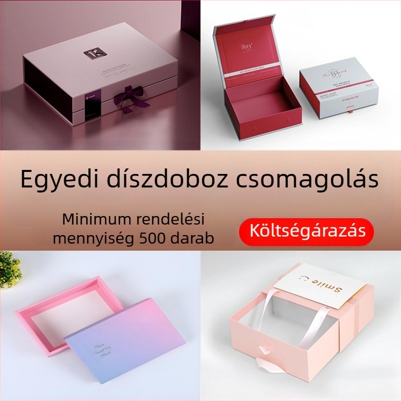 Személyre szabott ajándékdobozok színes csomagolással, fehér kartondoboz teához, Kraft papírból készült csomagolás