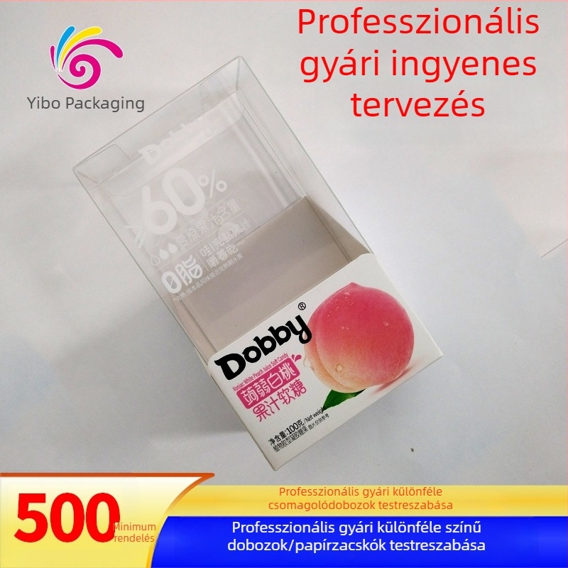 Személyre szabott PVC csomagoló doboz átlátszó PET-lal, kávéfülű doboz, PP teásdoboz, könyvborító, kozmetikai ajándék színes doboz
