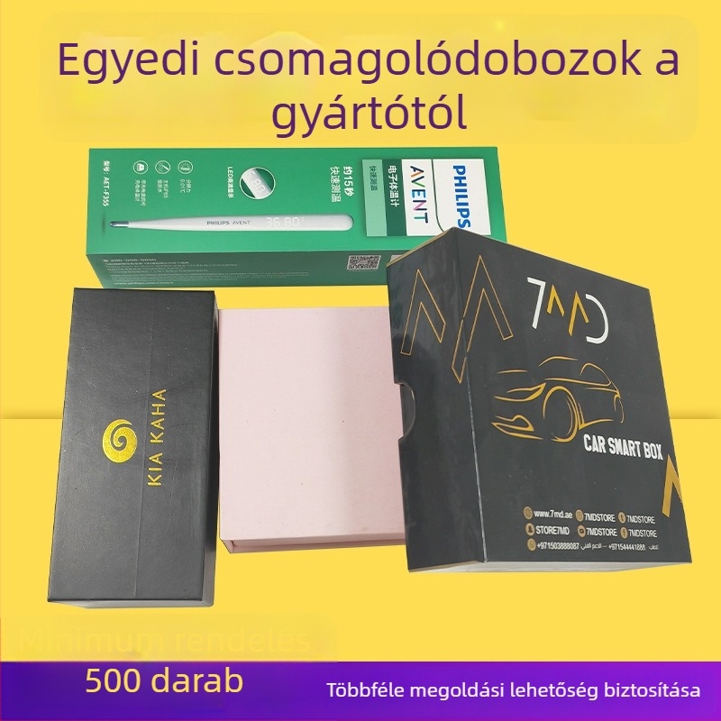 Egyedi vastagított ajándékcsomagoló doboz fehér kartonból kozmetikumok és teák számára
