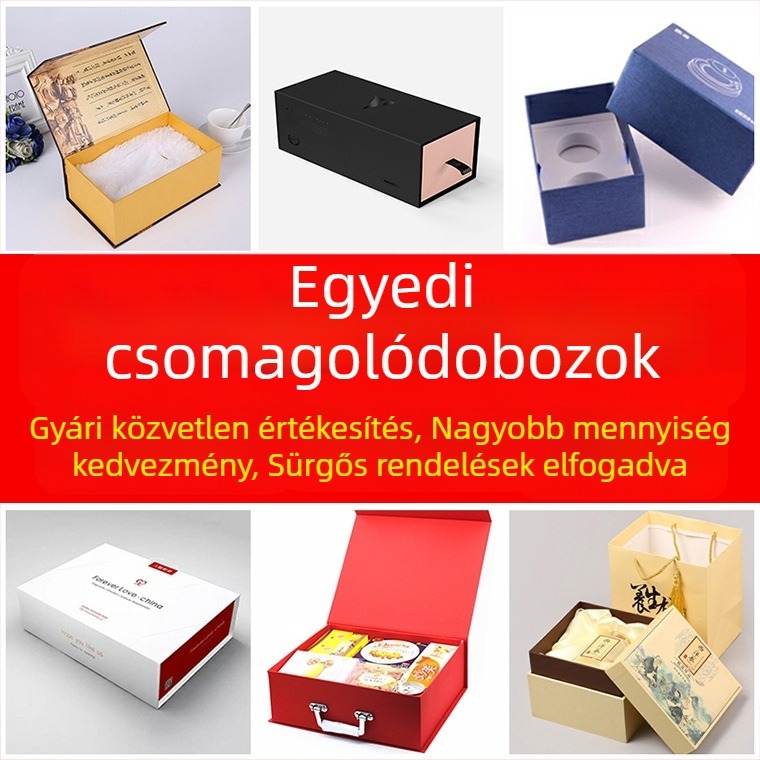 Személyre szabott csomagoló dobozok teához, borhoz, kozmetikumokhoz és ajándékokhoz
