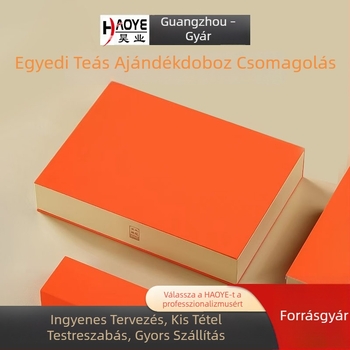 Teás csomagoló doboz, 6 rekeszes üres ajándékdoboz fehér teához, Pu'er és Dancong, univerzális csomagoló doboz, logó testreszabás, pöttyös papírzacskó