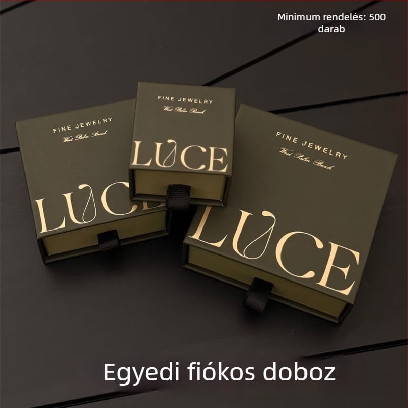 Prémium fiókos stílusú csomagolódoboz, testreszabható fehér kartonból, ruházathoz, övekhez, teához, ékszerekhez és szuvenírekhez, logóval